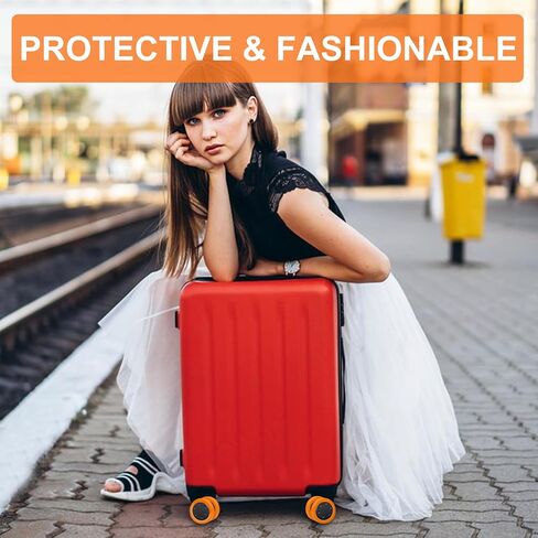 20 Pieces Luggage Wheel Covers, 5 Color Portable Suitcase Wheel Protector Covers Wheel Covers Luggage Spinner Wheel Covers for Most 8 Spinner Wheels Luggage Accessories in Saudi Arabia