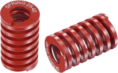 uxcell 3D Printer Die Spring, 25mm OD 40mm Free Length 65Mn 1225N Load Capacity Compression Mould Die Springs Red 2pcs in Saudi Arabia