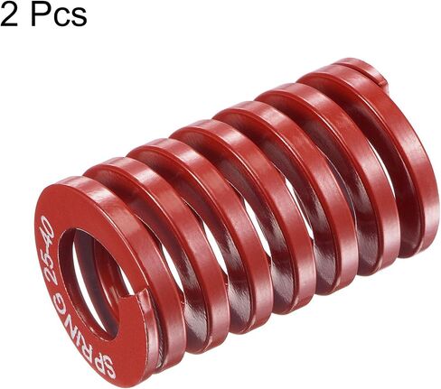 uxcell 3D Printer Die Spring, 25mm OD 40mm Free Length 65Mn 1225N Load Capacity Compression Mould Die Springs Red 2pcs in Saudi Arabia