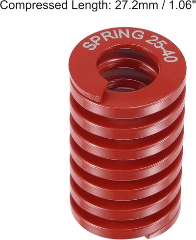 uxcell 3D Printer Die Spring, 25mm OD 40mm Free Length 65Mn 1225N Load Capacity Compression Mould Die Springs Red 2pcs in Saudi Arabia