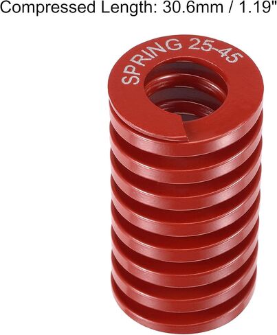 uxcell 3D Printer Die Spring, 25mm OD 40mm Free Length 65Mn 1225N Load Capacity Compression Mould Die Springs Red 2pcs in Saudi Arabia