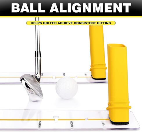 مدرب طائرة متأرجحة للجولف عالي الأداء من CHAMPKEY - يأتي مع 20 شريط فيلكرو بديل - مساعد تدريب مثالي على أرجوحة الجولف لتحسين دقة طائرة التأرجح (كلاسيكي، أصفر) in Kuwait