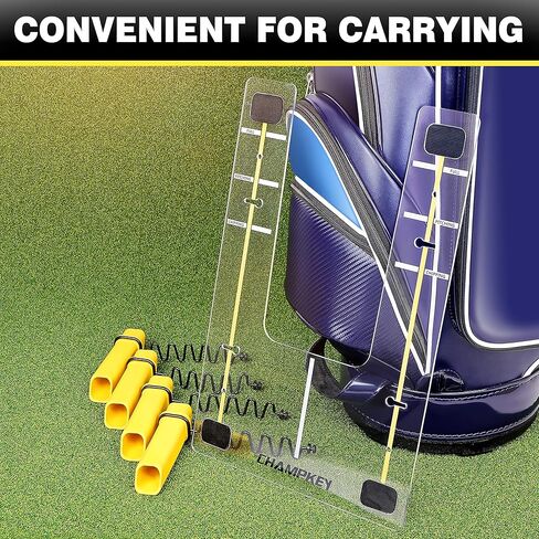 مدرب طائرة متأرجحة للجولف عالي الأداء من CHAMPKEY - يأتي مع 20 شريط فيلكرو بديل - مساعد تدريب مثالي على أرجوحة الجولف لتحسين دقة طائرة التأرجح (كلاسيكي، أصفر) in Kuwait