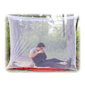 Coghlan's Rectangular Mosquito Net – Lightweight Mesh Canopy for Camping, Travel, and Outdoor Use – Includes Tie Loops, Carry Bag, Twine, Hooks, Anchors, Nails – White, 78" x 32" x 59" in Kuwait