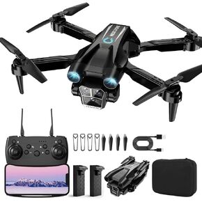 Drone with Camera 1080P HD, Mini Drone for Beginners Kids Adults, RC Quadcopter with 2 Batteries, Carrying Case, Stable Hover, Trajectory Flight, Gravity Control, One Key Take Off/Land, Green in Kuwait