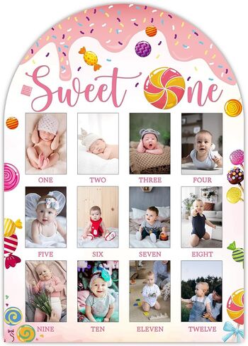 Berry First Year Photo Board Frame, 12 Monthly Baby Milestone Wooden Sign, Gender Neutral Nursery Decor for Girl Boy, Baby Keepsake Gifts for 1st Strawberry Birthday Decorations-A07 in Kuwait