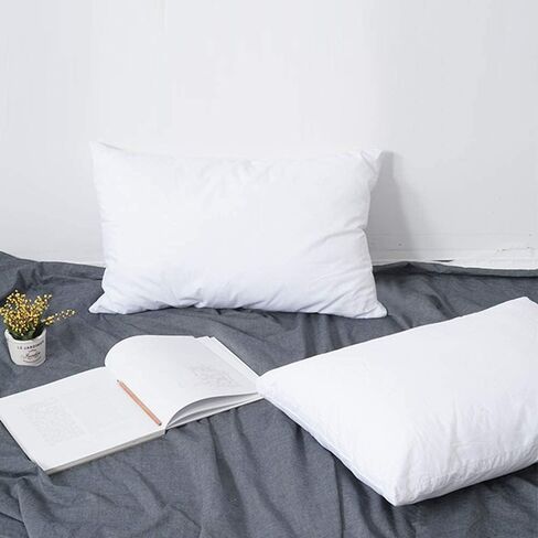 FLXXIE 2 Pack Small Cotton Down Alternative Pillows, Super Soft and Breathable Small Pillows for Sleeping, Travel, 13x18 Inches in Kuwait