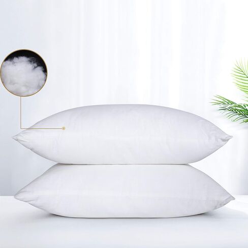 FLXXIE 2 Pack Small Cotton Down Alternative Pillows, Super Soft and Breathable Small Pillows for Sleeping, Travel, 13x18 Inches in Kuwait