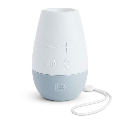 Munchkin Shhh… White Noise Sound Machine, Baby Sleep Soother with Night Light, Portable for Travel or Nursery, White/Grey in Kuwait