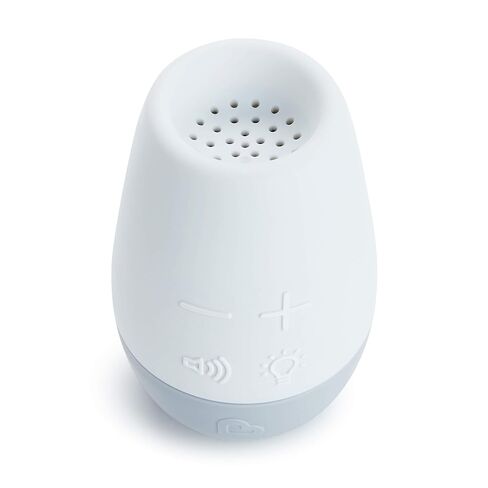 Munchkin Shhh… White Noise Sound Machine, Baby Sleep Soother with Night Light, Portable for Travel or Nursery, White/Grey in Kuwait