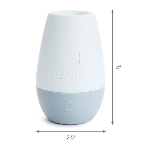 Munchkin Shhh… White Noise Sound Machine, Baby Sleep Soother with Night Light, Portable for Travel or Nursery, White/Grey in Kuwait