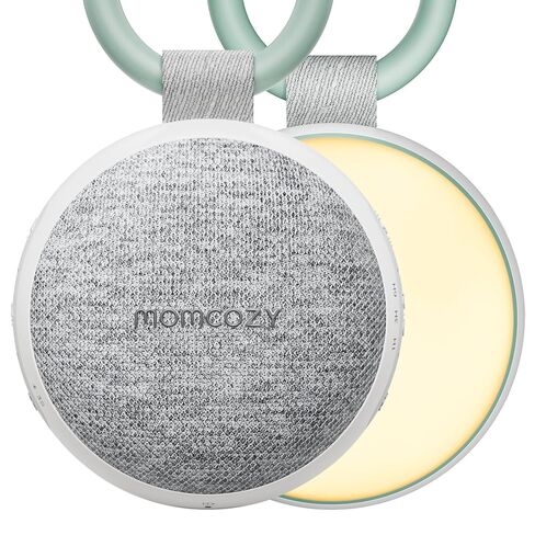 Momcozy Portable Sound Machine with Night Light, White Noise Sound Machine for Baby, 20 Soothing Sounds, Sound Therapy, Long-Lasting Power, Timer, Clips on Stroller, Baby Shower Gifts in Kuwait
