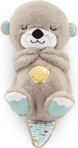FISHER-PRICE BABY Toy Soothe 'n Snuggle Otter Portable Plush Sound Machine with Music Lights & Breathing Motion for Newborns 0+ Months in Kuwait