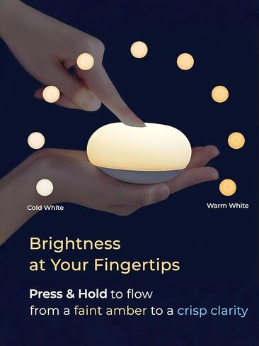EASZZZ Baby Night Light, Nursery Night Lights for Breastfeeding, Soft BPA Free Silicone Touch Night Lamp, Eye Caring, Easy Flip Design, Stepless Dimming, 1-Pack in Kuwait