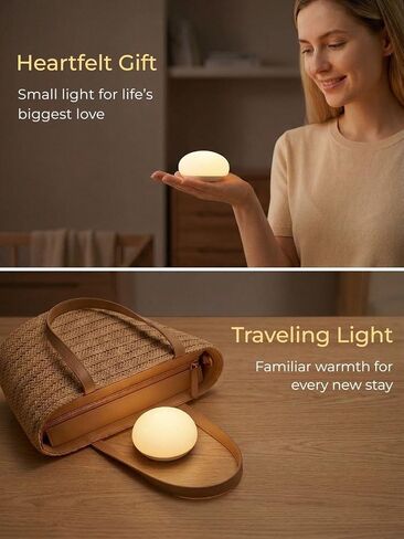 EASZZZ Baby Night Light, Nursery Night Lights for Breastfeeding, Soft BPA Free Silicone Touch Night Lamp, Eye Caring, Easy Flip Design, Stepless Dimming, 1-Pack in Kuwait