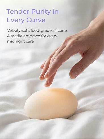 EASZZZ Baby Night Light, Nursery Night Lights for Breastfeeding, Soft BPA Free Silicone Touch Night Lamp, Eye Caring, Easy Flip Design, Stepless Dimming, 1-Pack in Kuwait