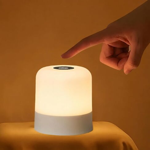Portable Baby Night Light, 3 Color Egg Lights for Nursery | 2400mAh, Small Rechargeable LED Lamp, Dimmable Touch Nightlight for Newborn, Kids, Adults in Kuwait