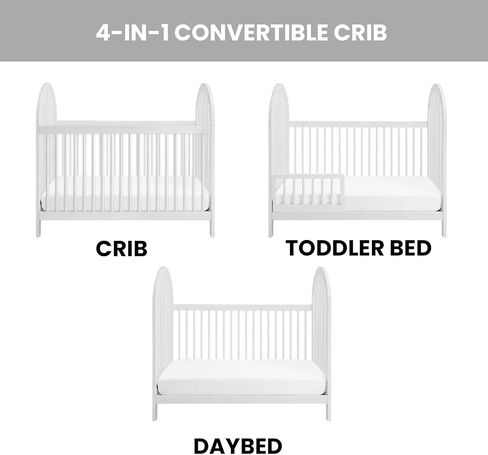 Soho Baby Everlee 3-in-1 Island Crib, Whitewash in Kuwait