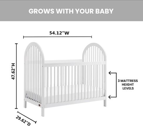 Soho Baby Everlee 3-in-1 Island Crib, Whitewash in Kuwait