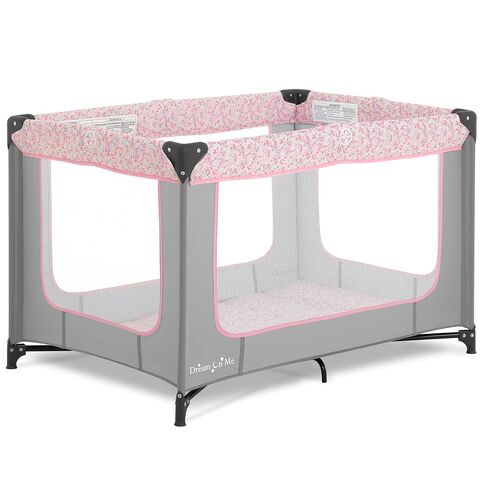 Dream On Me Zodiak Baby Playard, Breathable Mesh Sides, Soft Comfortable Mattress, Quick & Easy to Fold with Travel Carry Bag, Compact Space Saving Design - Black in Kuwait