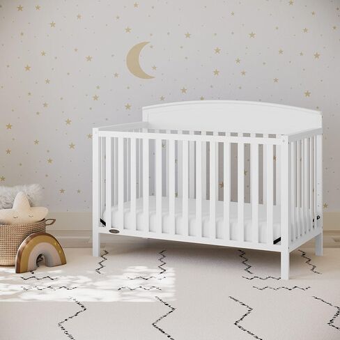 Graco Benton 5-in-1 Convertible Crib – GREENGUARD Gold Certified, Converts from Baby Crib to Toddler Bed, Daybed and Full-Size Bed, Fits Standard Full-Size Crib Mattress (White) | GREENGUARD Gold Certified, Converts from Baby Crib to Toddler Bed, Daybed a in Kuwait