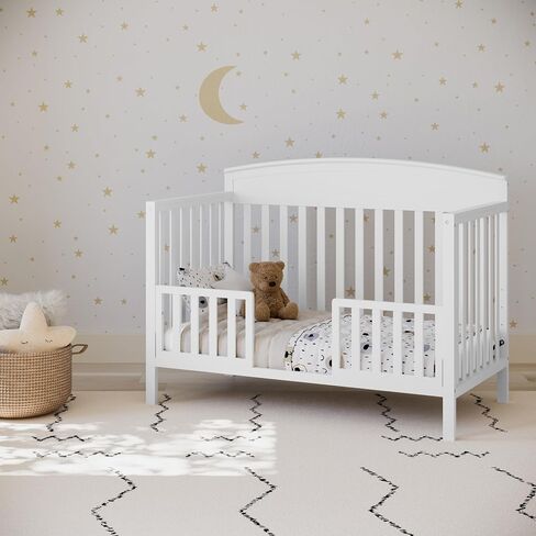 Graco Benton 5-in-1 Convertible Crib – GREENGUARD Gold Certified, Converts from Baby Crib to Toddler Bed, Daybed and Full-Size Bed, Fits Standard Full-Size Crib Mattress (White) | GREENGUARD Gold Certified, Converts from Baby Crib to Toddler Bed, Daybed a in Kuwait