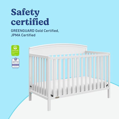 Graco Benton 5-in-1 Convertible Crib – GREENGUARD Gold Certified, Converts from Baby Crib to Toddler Bed, Daybed and Full-Size Bed, Fits Standard Full-Size Crib Mattress (White) | GREENGUARD Gold Certified, Converts from Baby Crib to Toddler Bed, Daybed a in Kuwait
