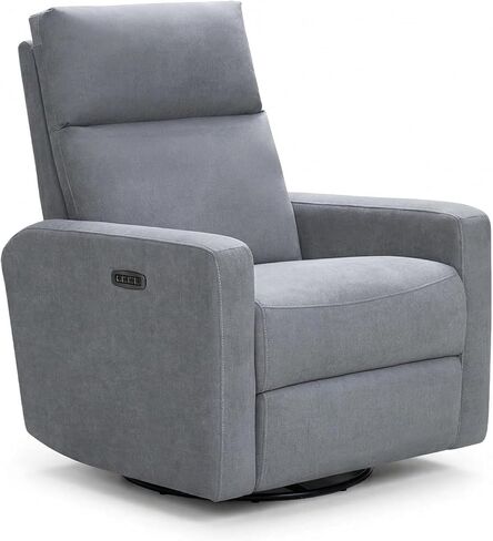 Nurture& The Glider Plus - Premium Nursery Power Recliner | Swivel Chair with Adjustable Head Support and Adjustable Lumbar Support | Built-in USB - The Ultimate Comfort for Nursing, Relaxing (Ivory) in Kuwait