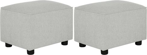 Evolur Holland Upholstered Ottoman in Harbor, Foot Rest Stool for Nursing Moms, Tool-Free Assembly, Made for Every Décor in Kuwait