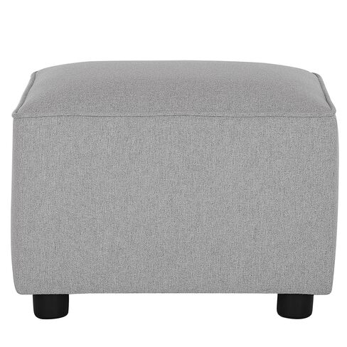 Evolur Holland Upholstered Ottoman in Light Grey, Foot Rest Stool for Nursing Moms, Tool-Free Assembly, Made for Every Décor in Kuwait