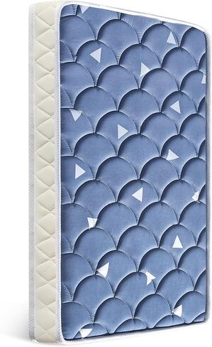 Mini Crib Mattress 38" x 24" x 4"- Firm Support and Comfort Premium Foam,Noiseless and Odorless,Hypoallergenic Mini Crib Mattress,Fits Mini and Portable Cribs,Dual Sided with Soft Breathable Fabric in Kuwait