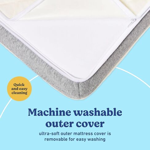 Graco Ultra 2-in-1 Premium Dual Sided Baby Crib & Toddler Mattress | GREENGUARD Gold, CertiPUR-US Certified Foam, Machine Washable Cover with Waterproof Surface, Fits Standard Crib & Toddler Bed in Kuwait