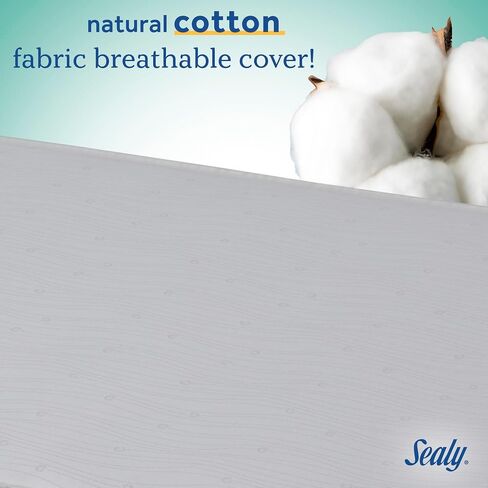 Sealy Baby Flex Cool 2 Stage Crib Mattress and Toddler Bed Mattress, Breathable Hybrid Coil Design, Waterproof Cotton Surface, GREENGUARD GOLD Certified, Standard 52x28 Size in Kuwait