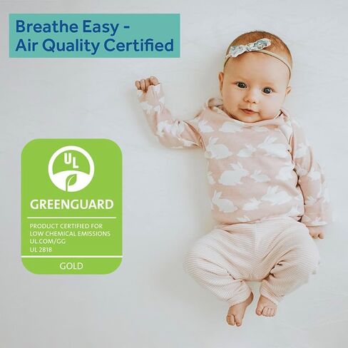 Sealy Baby Flex Cool 2 Stage Crib Mattress and Toddler Bed Mattress, Breathable Hybrid Coil Design, Waterproof Cotton Surface, GREENGUARD GOLD Certified, Standard 52x28 Size in Kuwait
