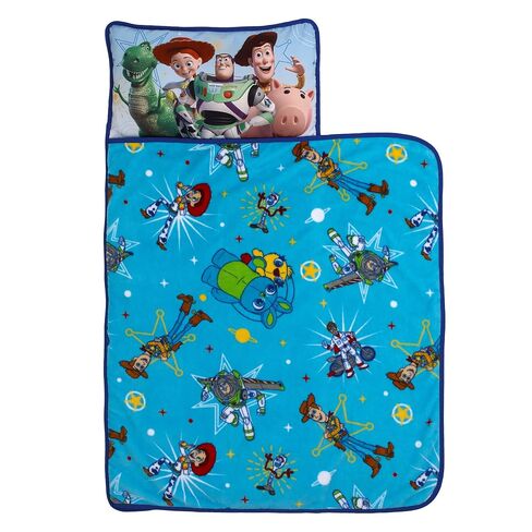 Disney Toy Story It's Play Time Blue, Green, Red and Yellow, Woody, Buzz and The Toys Toddler Nap Mat in Kuwait
