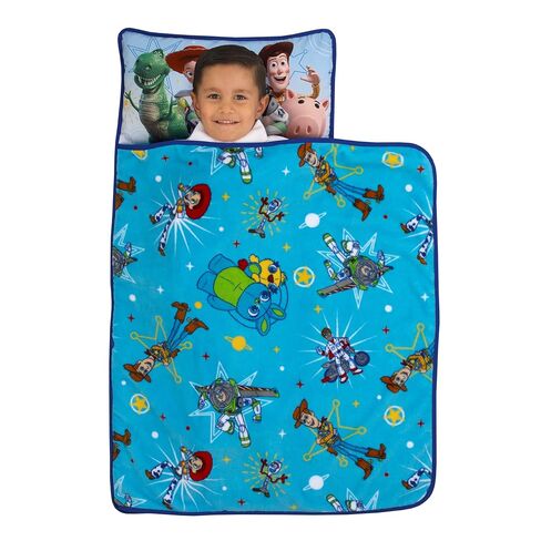 Disney Toy Story It's Play Time Blue, Green, Red and Yellow, Woody, Buzz and The Toys Toddler Nap Mat in Kuwait