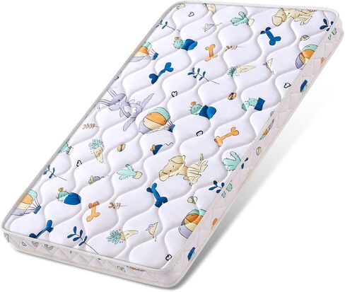 Baby Bassinet Mattress 47x 23.6 inches- Firm Support and Comfort Premium Foam,Noiseless and Odorless,Hypoallergenic Small Crib Mattress, Fits Moses Basket, Dual Sided with Soft Breathable Fabric in Kuwait