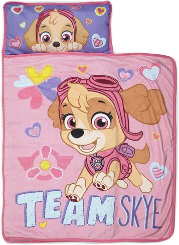 Paw Patrol Team Skye Toddler Nap-Mat Set - Includes Pillow and Plush Blanket – Great for Girls Napping During Daycare or Preschool - Fits Toddlers, Pink in Kuwait