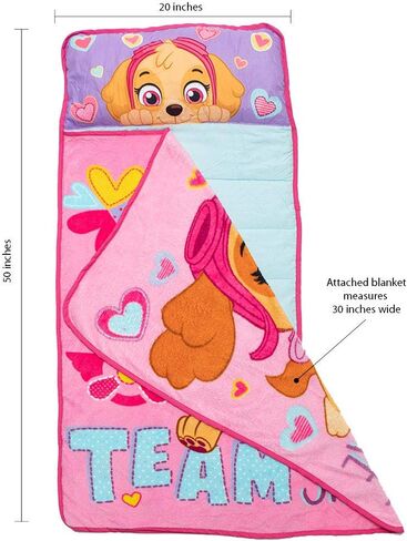 Paw Patrol Team Skye Toddler Nap-Mat Set - Includes Pillow and Plush Blanket – Great for Girls Napping During Daycare or Preschool - Fits Toddlers, Pink in Kuwait