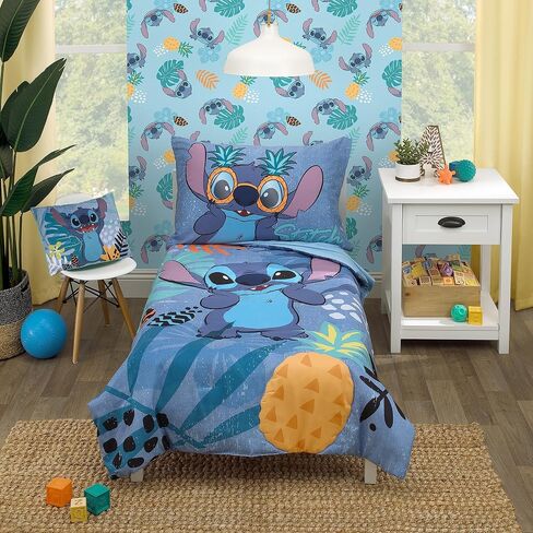 Disney Cars Rusteze Racing Team 4 Piece Toddler Bedding Set, Blue/Red/Yellow/White in Kuwait