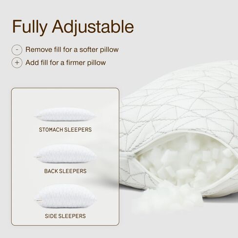 Coop Home Goods Original Toddler Adjustable Pillow, Soft, Breathable, 19" x 13" Washable Mini Bed Pillow with Premium Memory Foam and Zippered Cover, CertiPUR-US/GREENGUARD Gold in Saudi Arabia