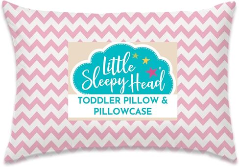 Toddler Bed Pillow with Cotton Pillow Case – 13x18 Kids Pillows for Sleeping, School, Travel & Daycare – Hypoallergenic Toddler Pillow 2 Year Old to 5 with Envelope Pillowcase (White) in Kuwait