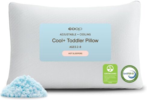 Coop Home Goods Original Toddler Adjustable Pillow, Soft, Breathable, 19" x 13" Washable Mini Bed Pillow with Premium Memory Foam and Zippered Cover, CertiPUR-US/GREENGUARD Gold in Saudi Arabia