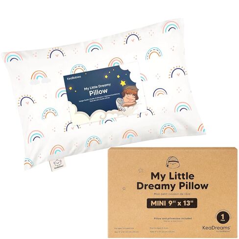 Mini Toddler Pillow with Pillowcase, 9x13 My Little Dreamy Pillow (Flutter) | Kids Pillow for Sleeping, Travel Bed Pillow, Organic Cotton Small Pillowcase, Soft Breathable, Machine Washable, Toddlers 2-5 in Saudi Arabia