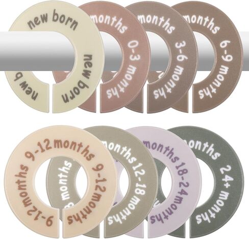 8 Pcs Baby Closet Dividers, Double-Sided Clothes Organizer for 0-24 Months in Kuwait