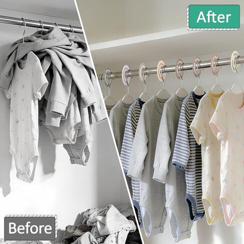 8 Pcs Baby Closet Dividers, Double-Sided Clothes Organizer for 0-24 Months in Kuwait