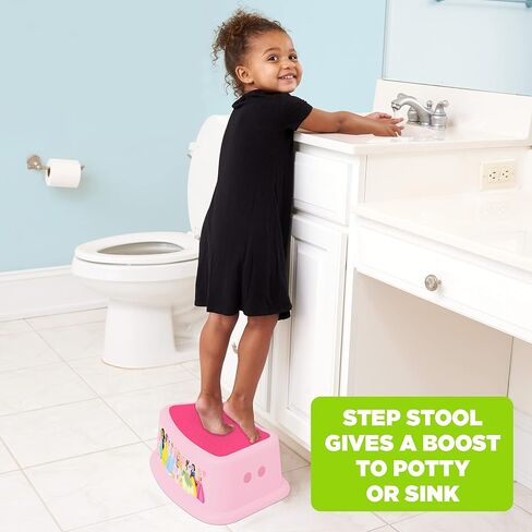 Disney Princess Loving Life Step Stool - Kids Step Stool, Potty Training, Non-Slip, Bathroom, Kitchen, Lightweight in Kuwait
