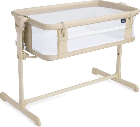 HALO BassiNest Lite – Breathable Baby Bassinet Slides Over Bed with Mesh Walls for Airflow & Visibility, Lowering Wall for Easy Access, Portable & Lightweight, Fits Most Beds in Kuwait