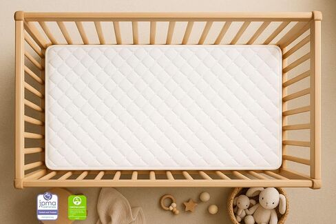 Dream On Me Luna Haven 2" Cradle Mattress – Lightweight Firm Polyester Fiber Core, Waterproof & Easy-Clean, Stain & Odor Resistant, Greenguard Gold and BSA Certified (36" L x 18" W x 2" H) in Kuwait