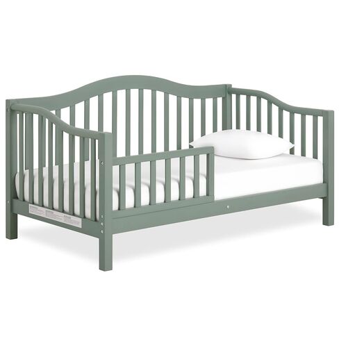 Dream On Me Austin Toddler Day Bed with Rails in Pebble Grey, Low to Floor Toddler Day Bed, Greenguard Gold & Baby Safety Alliance Certified, Non-Toxic Finishes, Side Safety Guard Rail in Kuwait